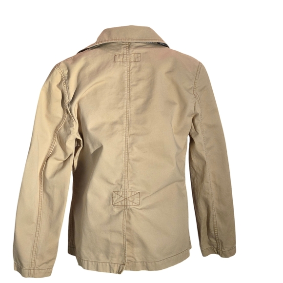 Eddie Bauer Women's M Beige Tan 100% Baumwolle (Cotton) Field Jacket Button Up - Picture 3 of 16